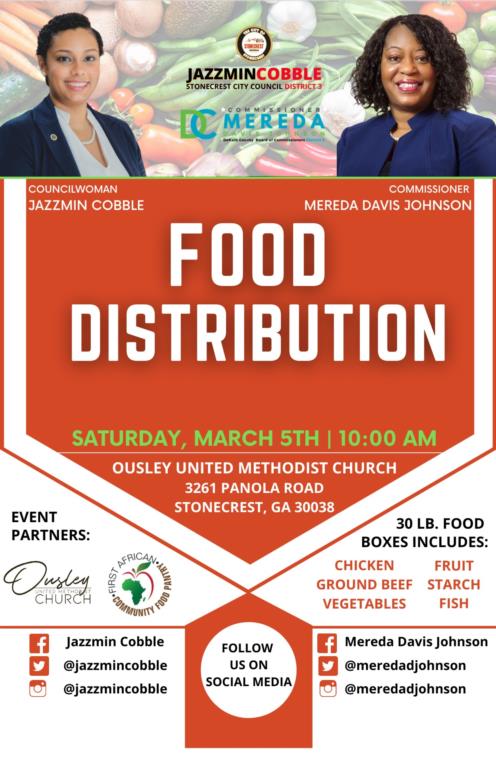 food-distribution-flyer-for-Stonecrest-residents-on-March 5, 2022