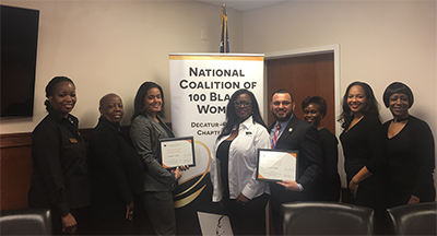 Sean DePalma, Parks & Recreation Director, standing with representatives of the National Coalition of 100 Black Women (Decatur-DeKalb Chapter)