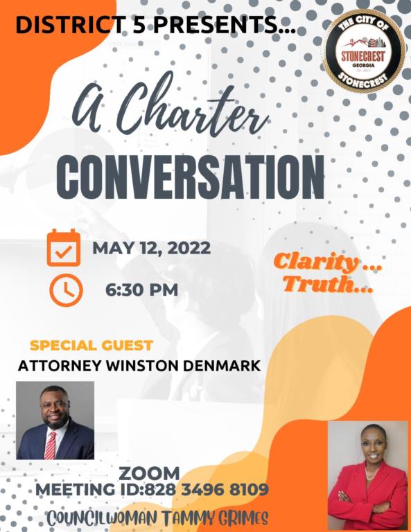 Charter Conversation flyer for District 5 event