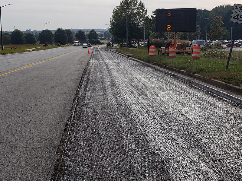 Mall Parkway of the 2021 SPLOST Road Paving Project in Stonecrest, GA