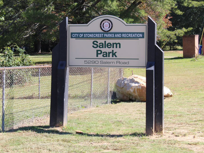 City of Stonecrest's (Georgia) Salem Park entrance sign