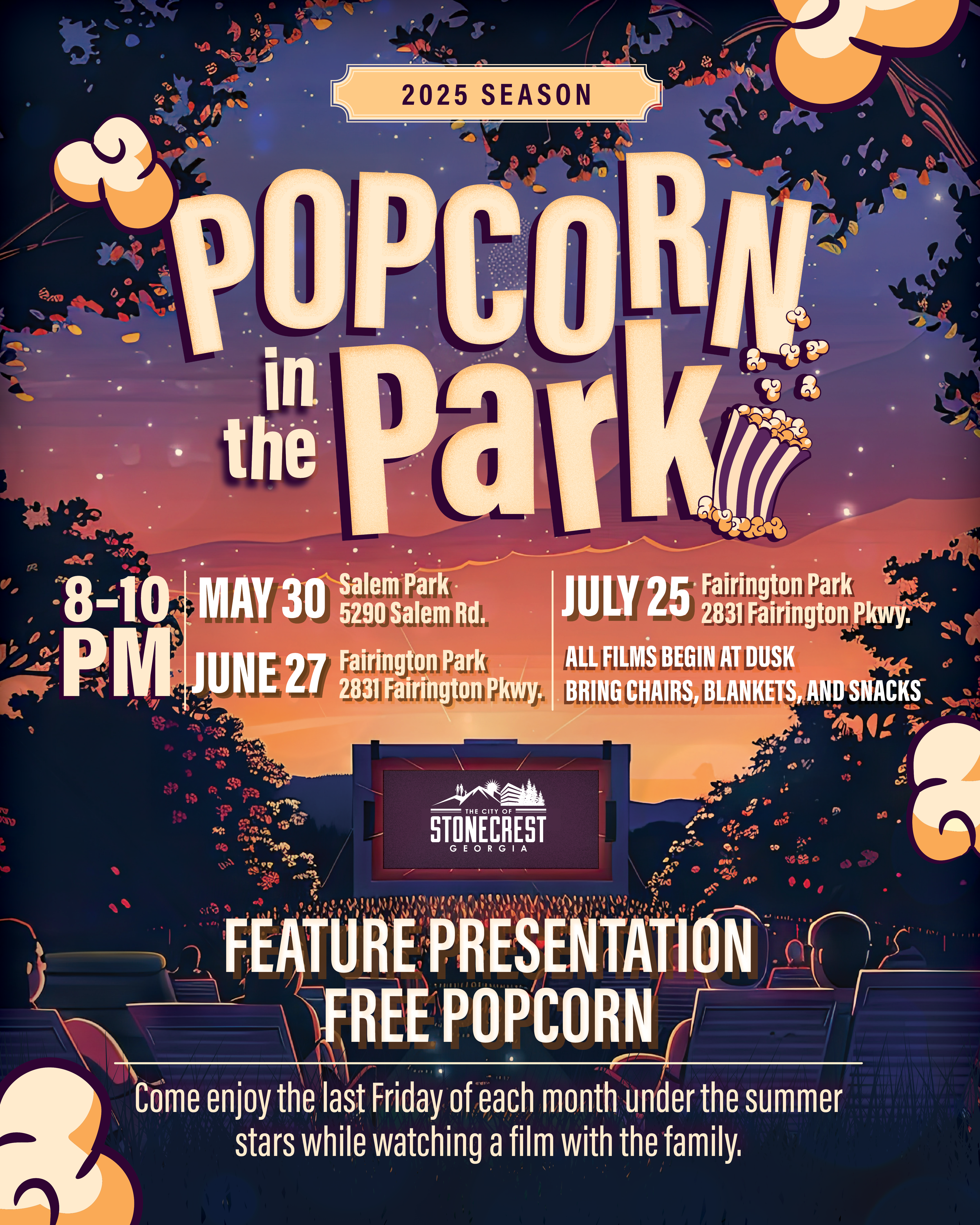 Stonecrest Popcorn in the Park Series