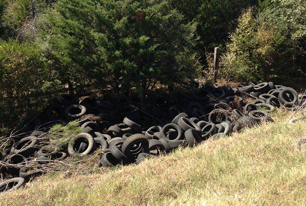 illegal dumping of tires